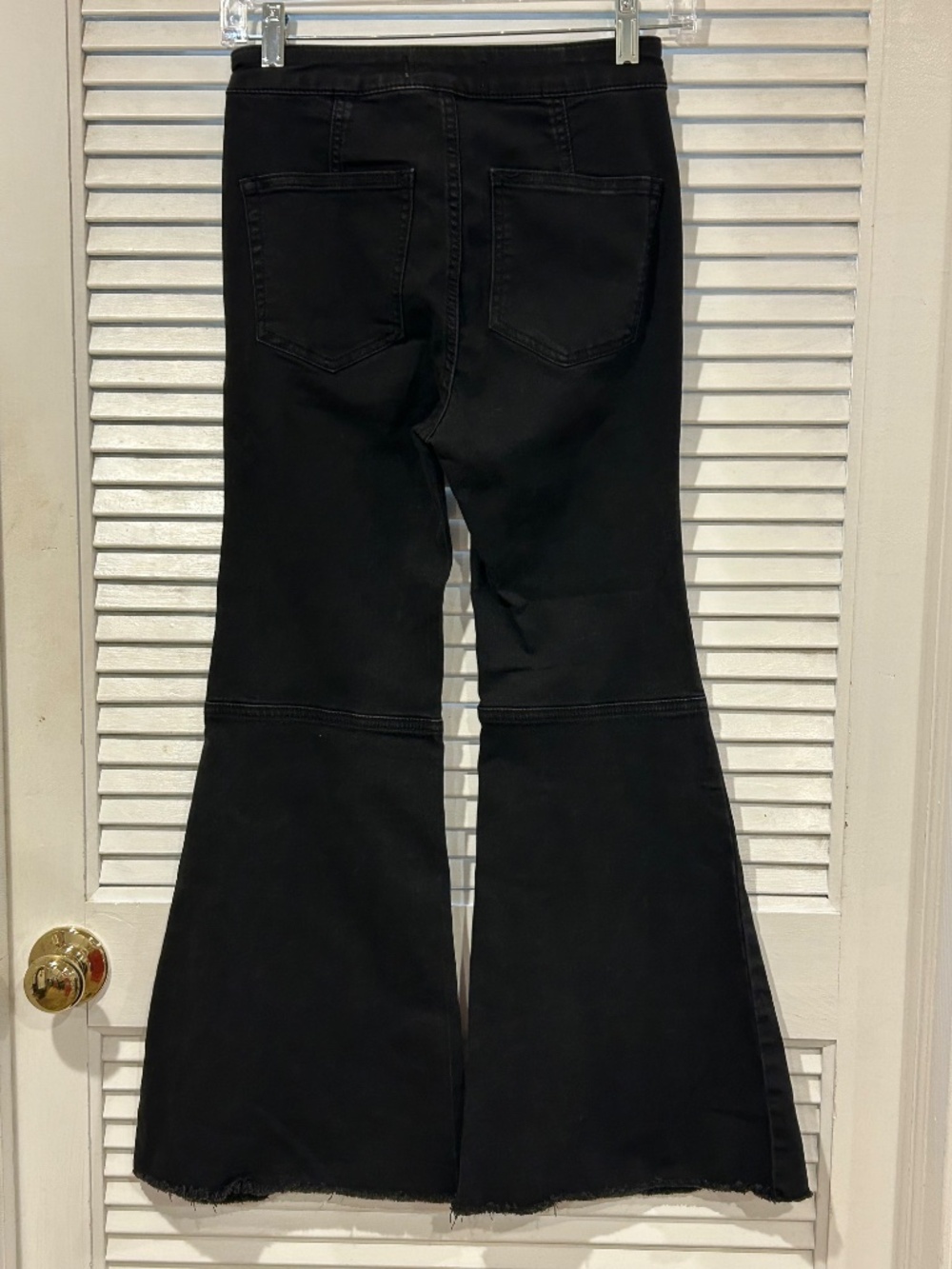 We The Free Extreme Flare High Rise Raw Hem Jeans Black - Picture 2 of 12